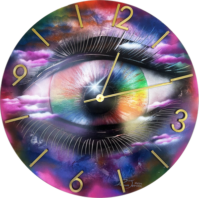 "All Seeing Eye" - Original Artwork, 65 in Diameter (Clock)