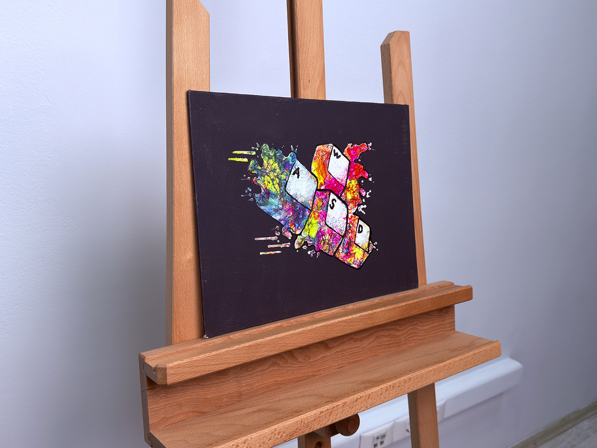 "Buttons Of Colour" - Canvas Spray Art