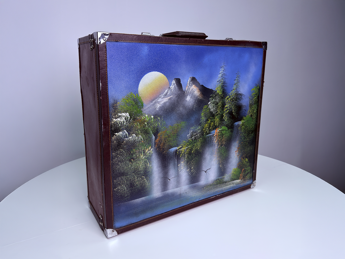 König Suitcase - Two-Sided Spray Painted  - *Ultra Rare Piece*