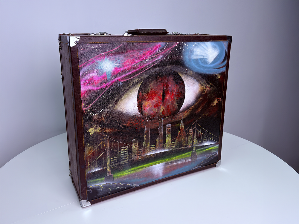 König Suitcase - Two-Sided Spray Painted  - *Ultra Rare Piece*