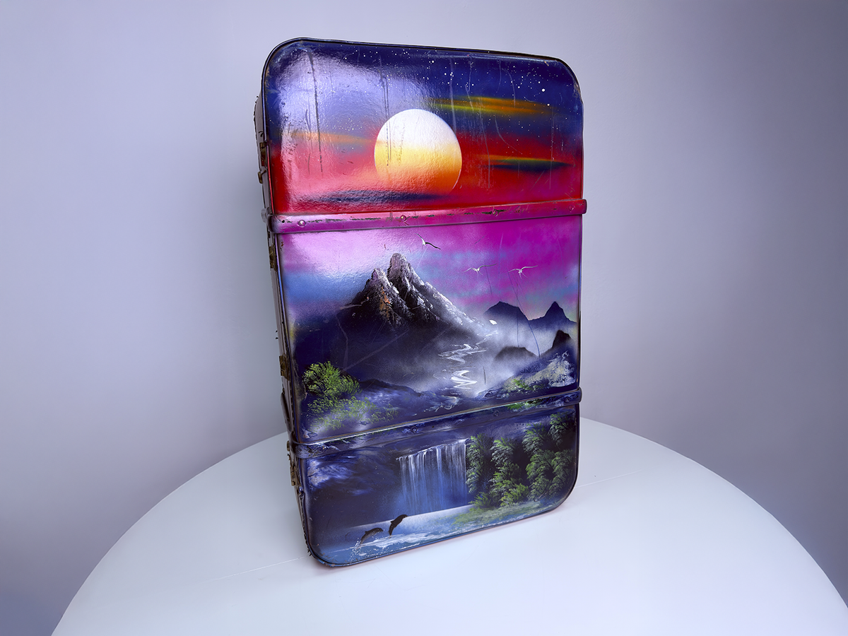 The Vibe - Spray Painted Metal Suitcase