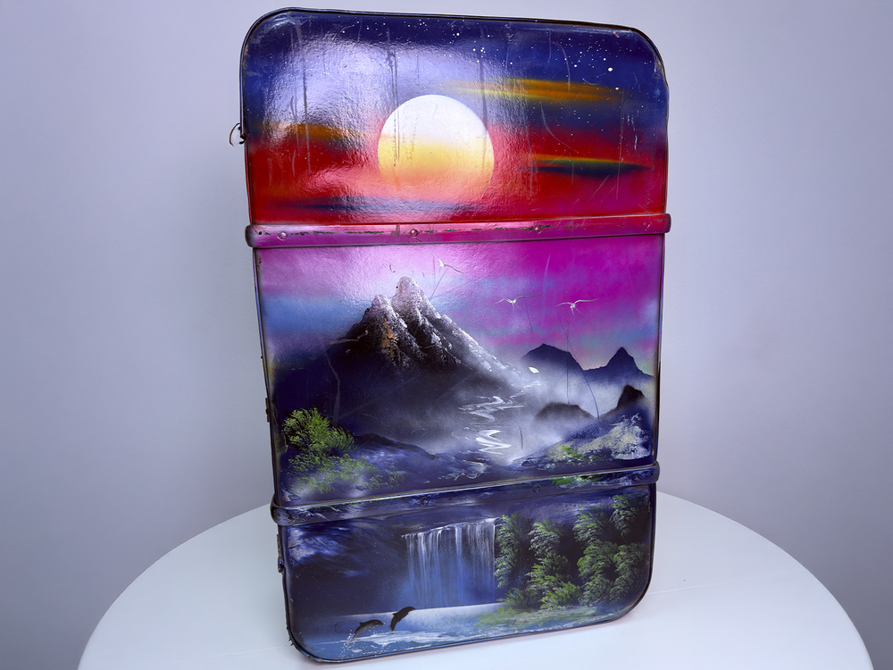 The Vibe - Spray Painted Metal Suitcase