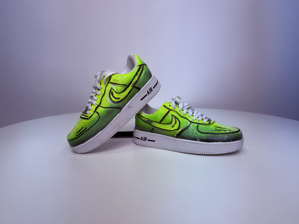 Custom Nike Comics Design "The Lime Run" - 41 EU \ 8 US