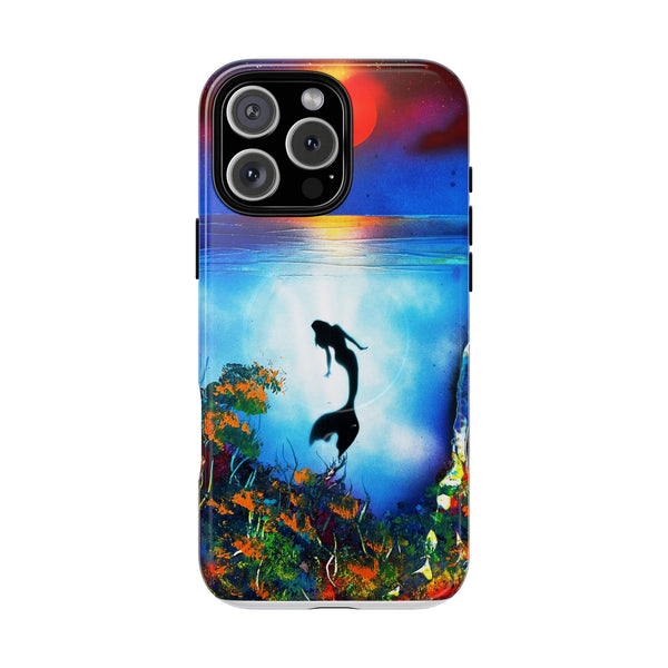 Silhouette Mermaid Ocean Case