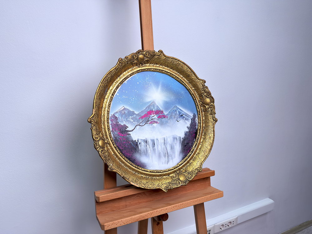 "Japanese Breeze" - Golden Sakura Mirror