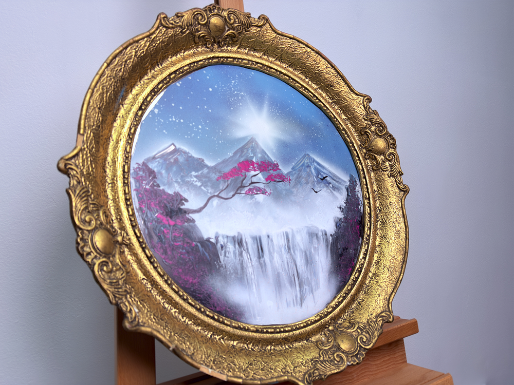 "Japanese Breeze" - Golden Sakura Mirror