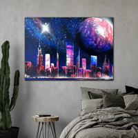 Synthwave Twilight Skyline