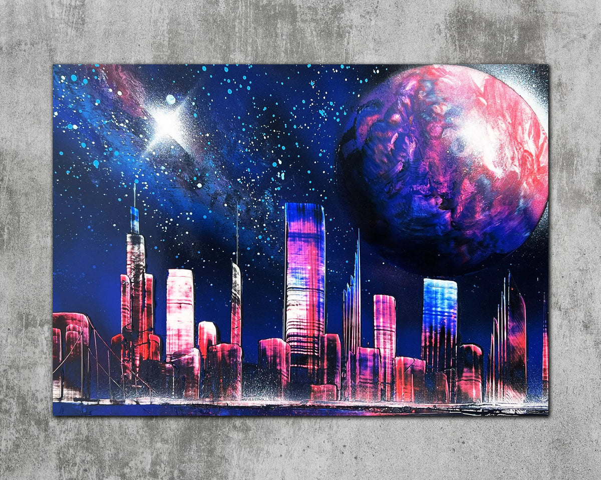 Synthwave Twilight Skyline