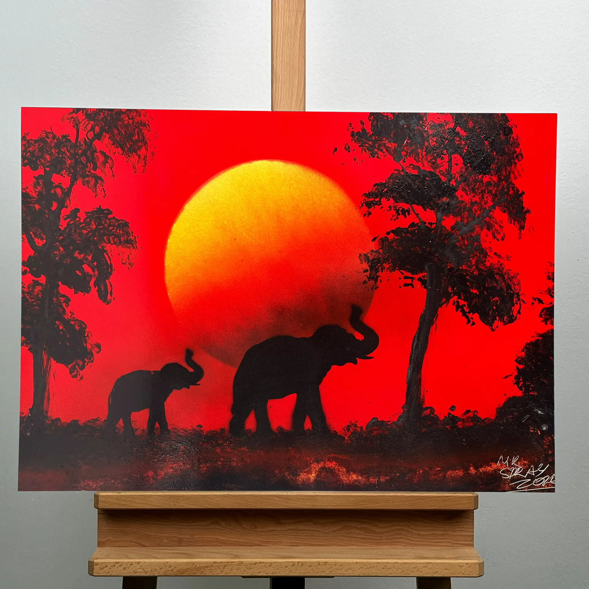 Golden Savanna Elephants
