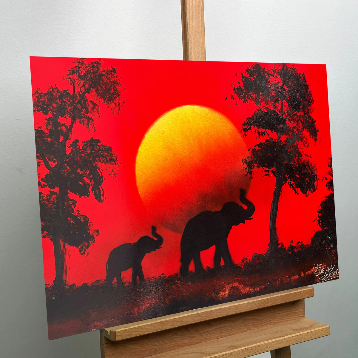 Golden Savanna Elephants