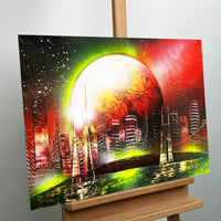 Scarlet Cyberpunk Skyline