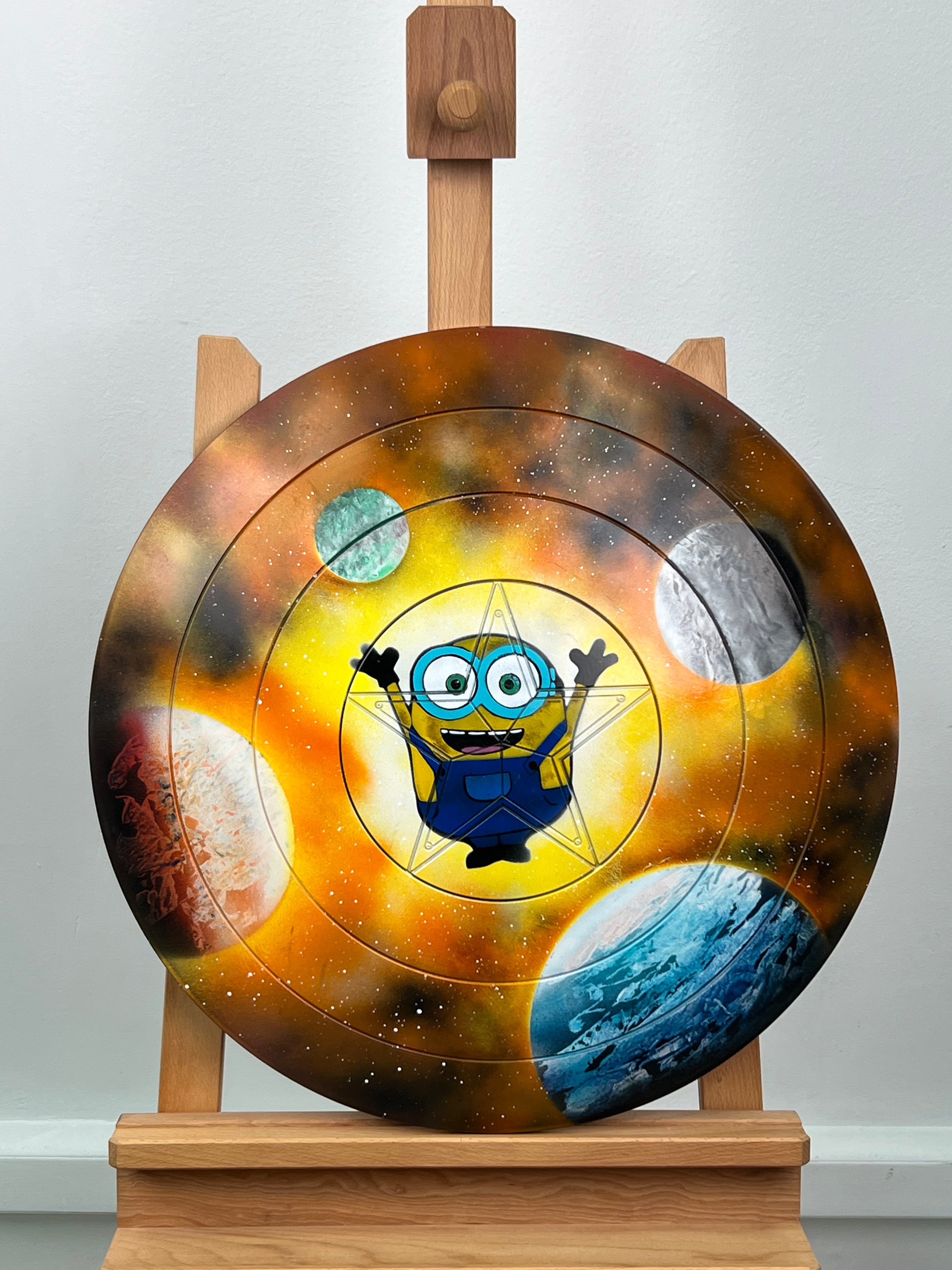 Captain America Minion Hand-Painted Shield