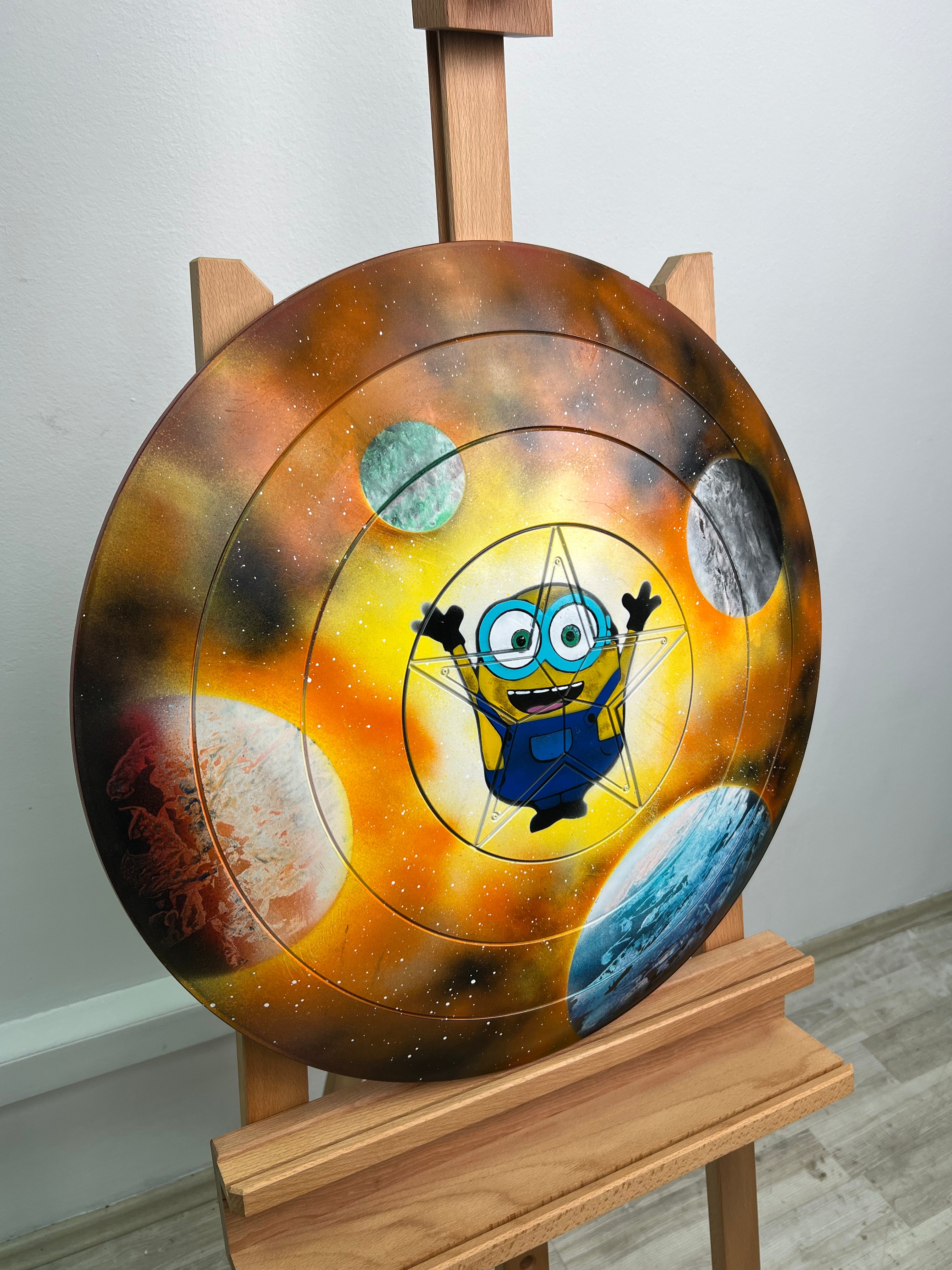 Captain America Minion Hand-Painted Shield