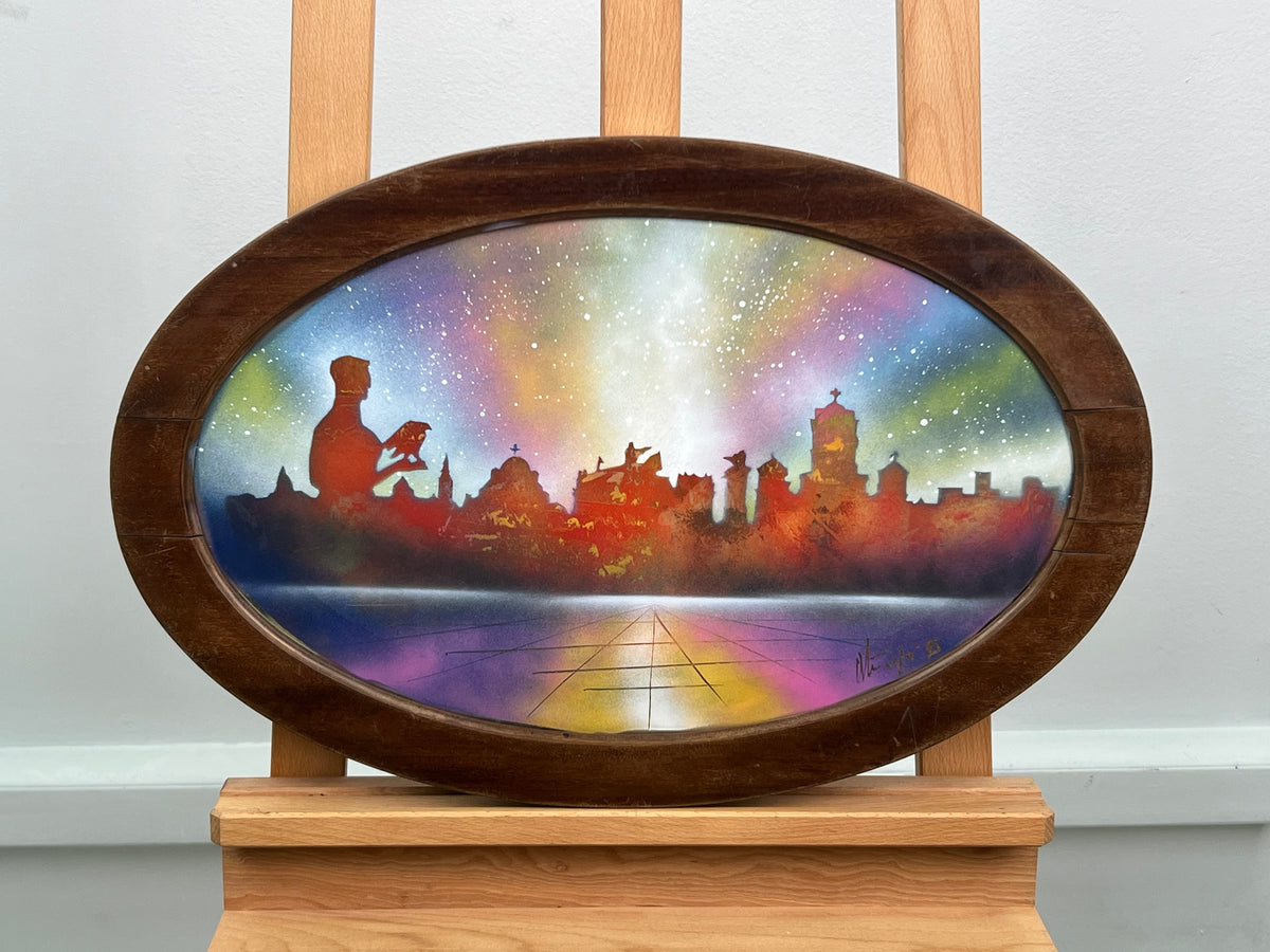 Multicolor Impressionist Urban Oval - Belgrade