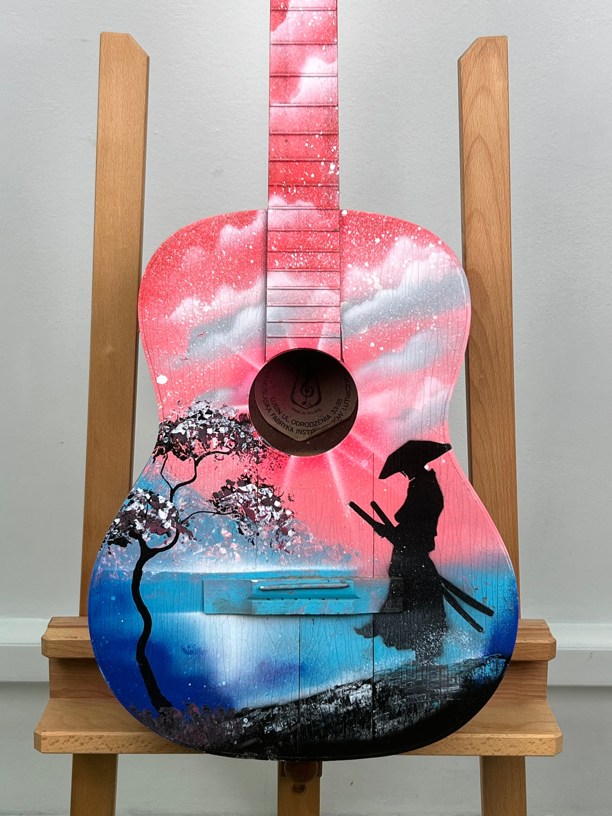 Neon Samurai Shadow Art