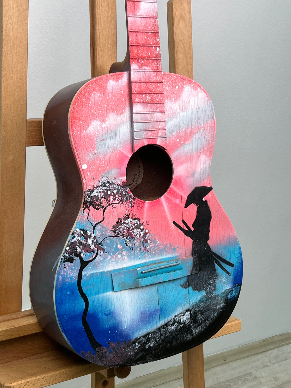 Neon Samurai Shadow Art