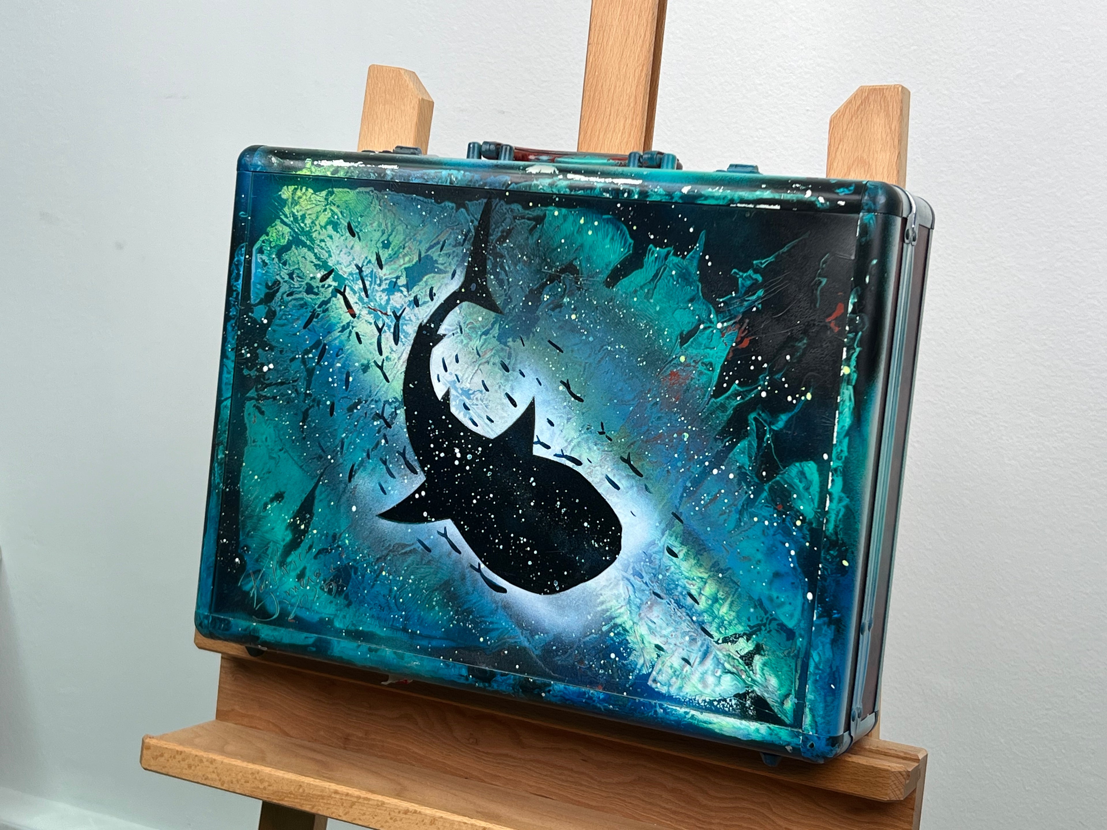 Deep Sea Surrealist Gradient Suitcase