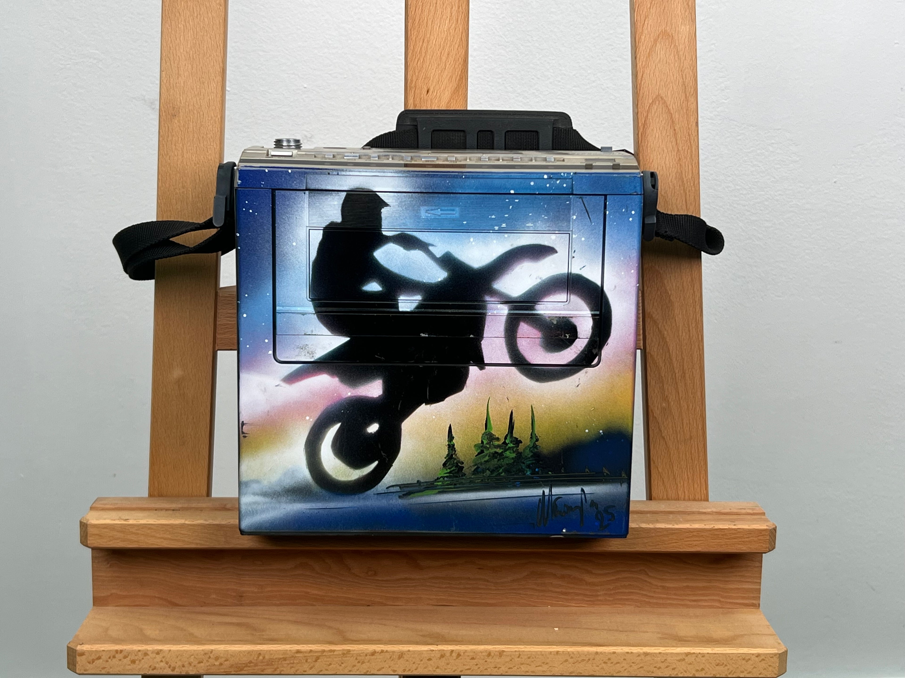Moto-Retro Industrial Spray Art
