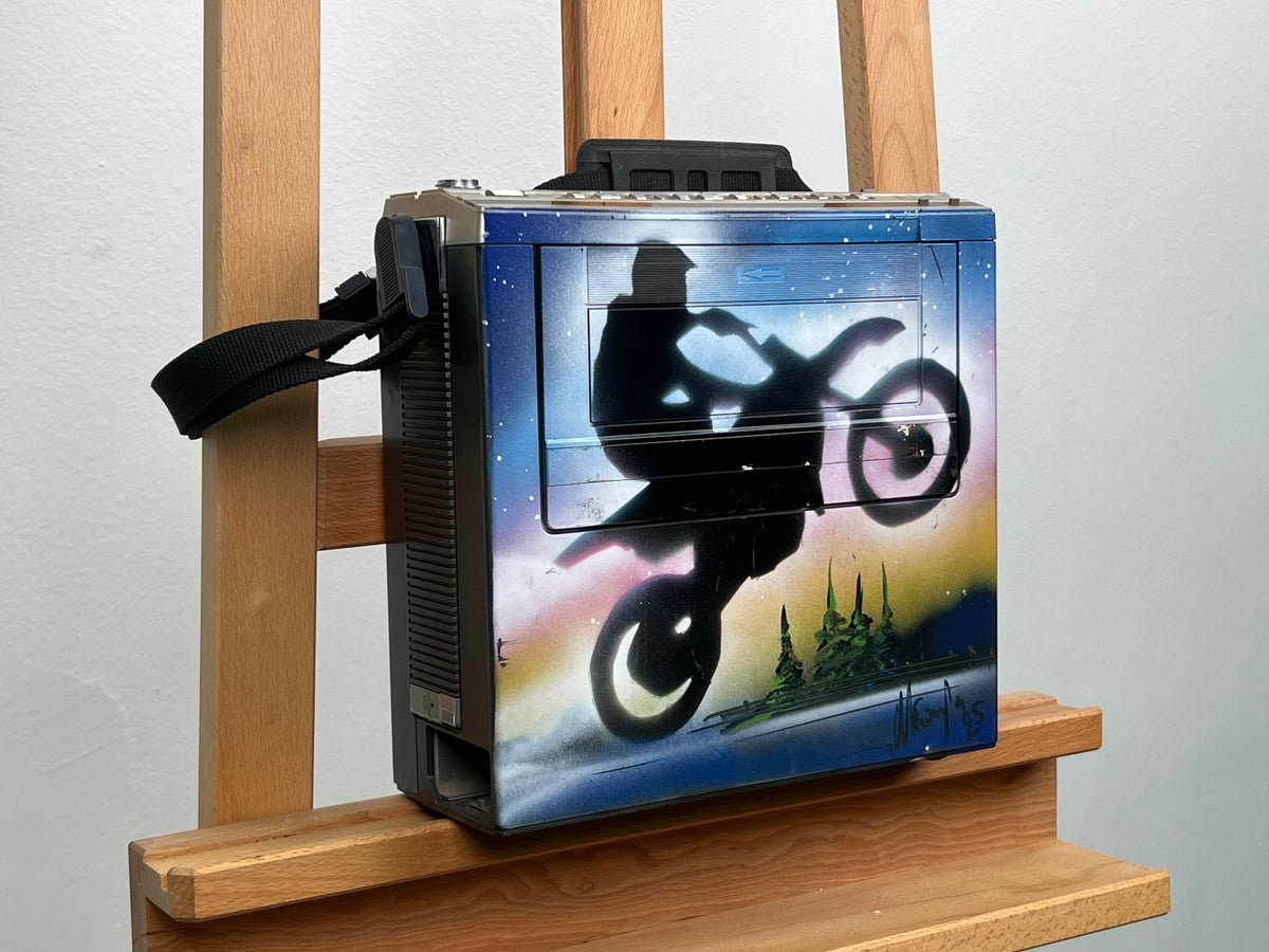Moto-Retro Industrial Spray Art