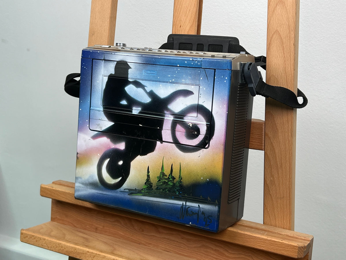 Moto-Retro Industrial Spray Art