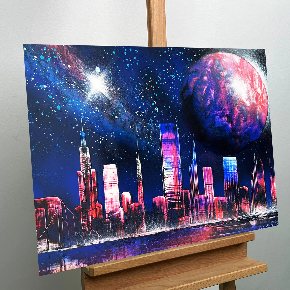Synthwave Twilight Skyline