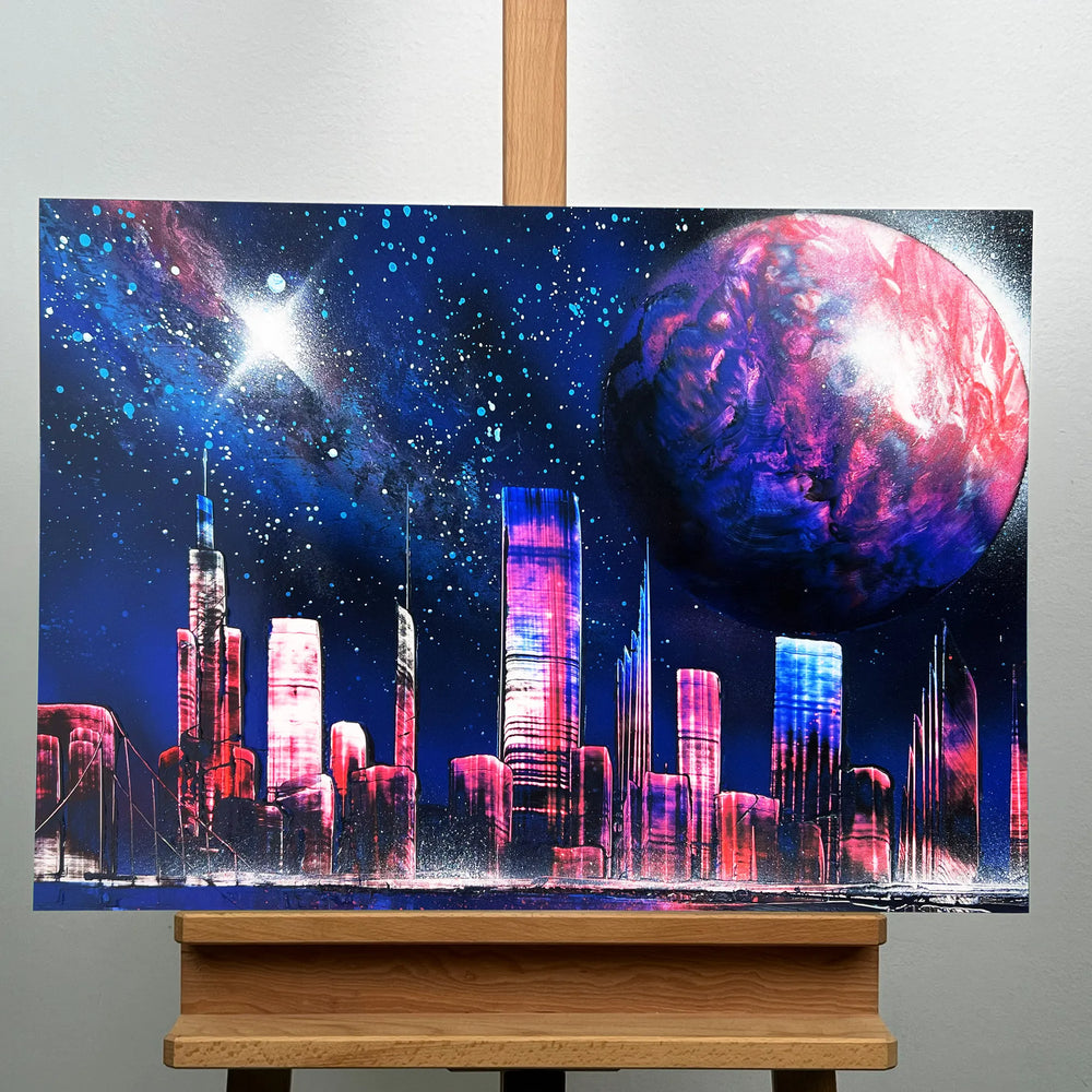 Synthwave Twilight Skyline