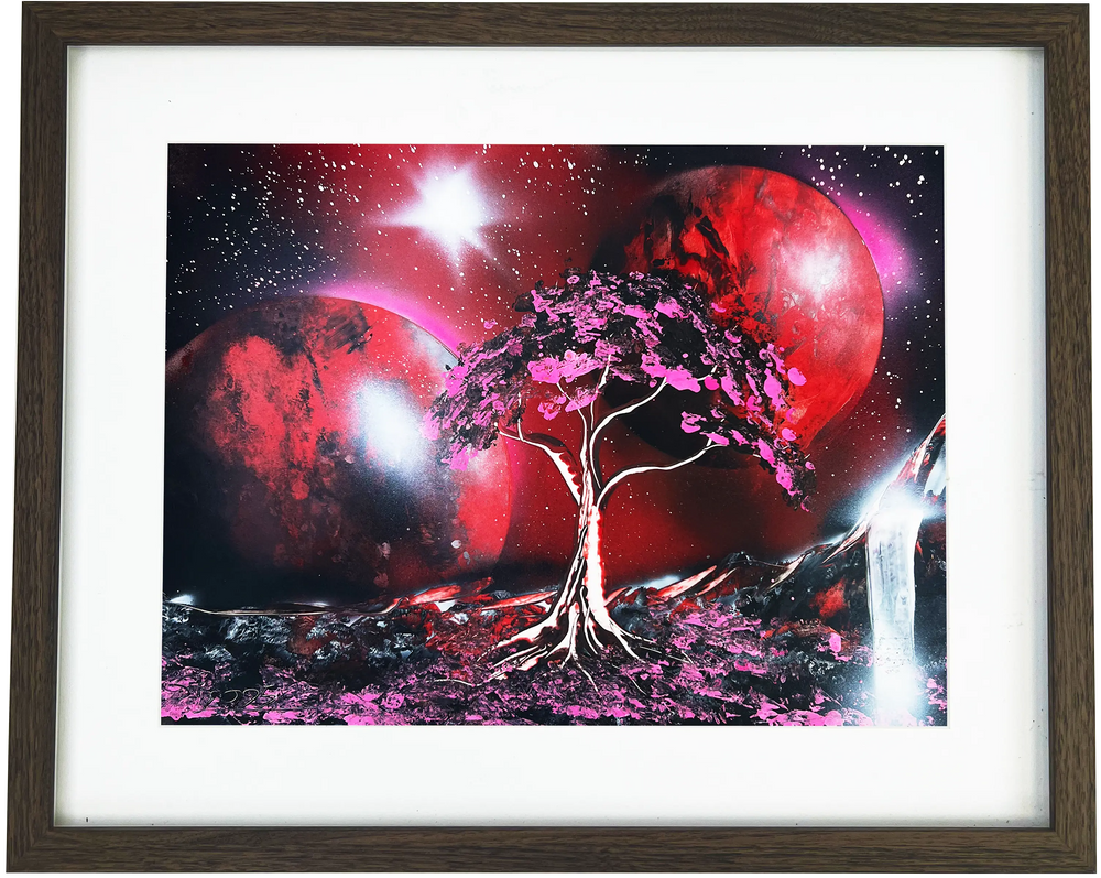 "Crimson World Bloom" - Original 35x50 [Paper]