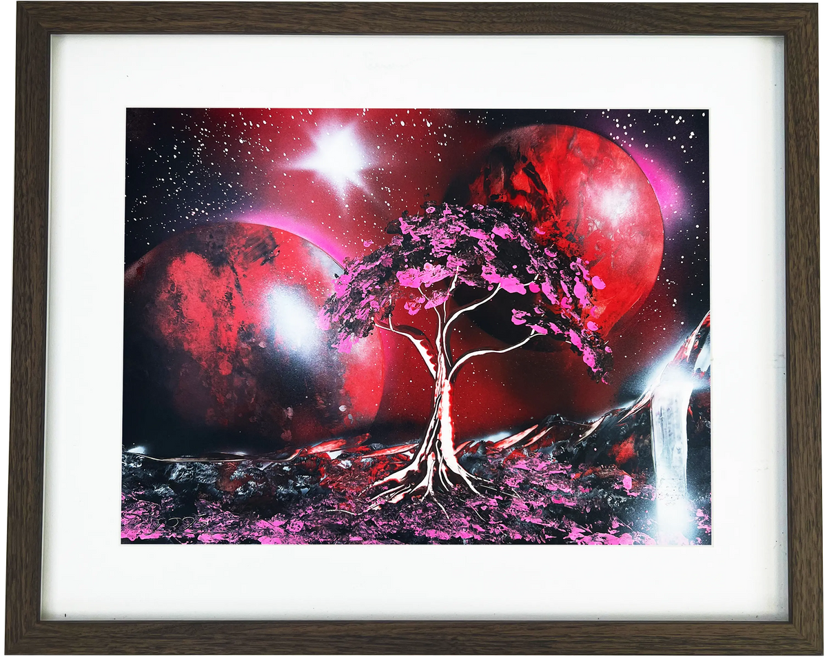 "Crimson World Bloom" - Original 35x50 [Paper]