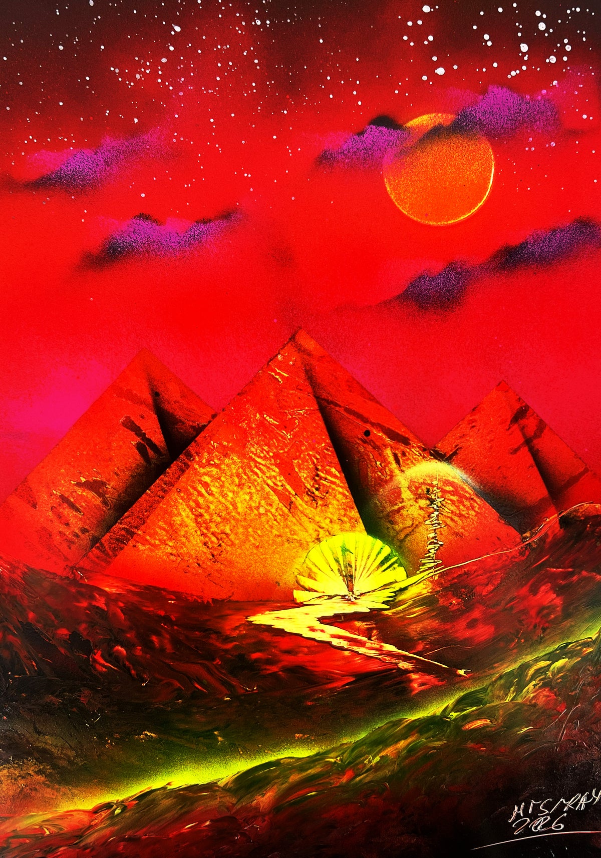 Royal Purple Desert Pyramids