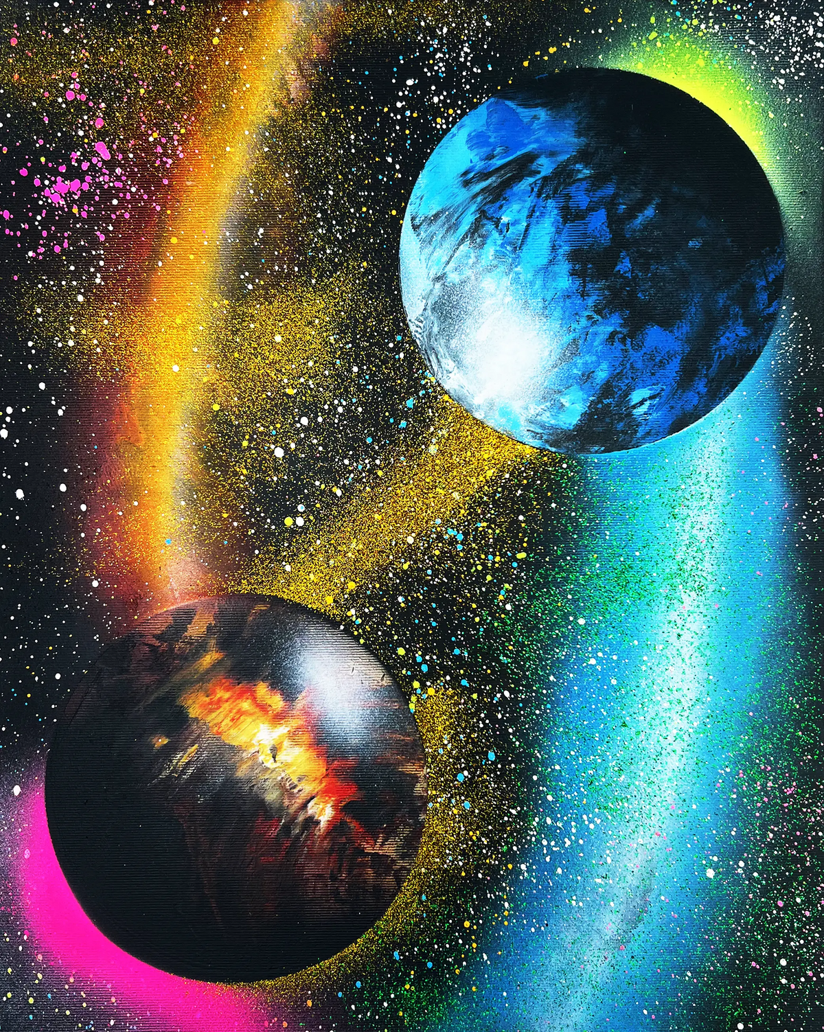 "Cosmic Convergence" - Original 35x50 [Canvas]